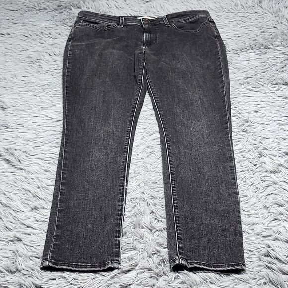 Levis 711 Skinny Jeans Womens Size 31x30‎ Black Stretch Denim Mid Rise Modern - Picture 1 of 14